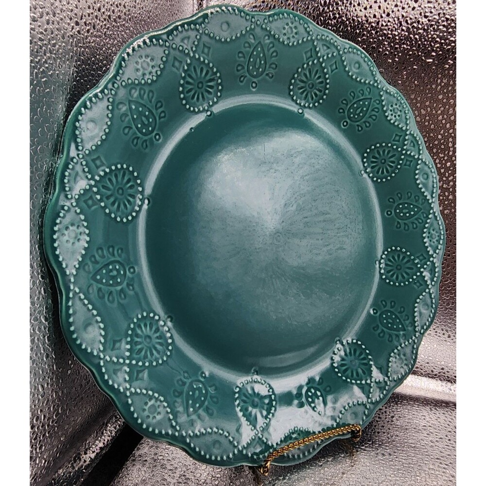 Pioneer Woman Teal Cowgirl Lace Dinner Plates (Set of 4) READ LISTING! - Picture 8 of 16
